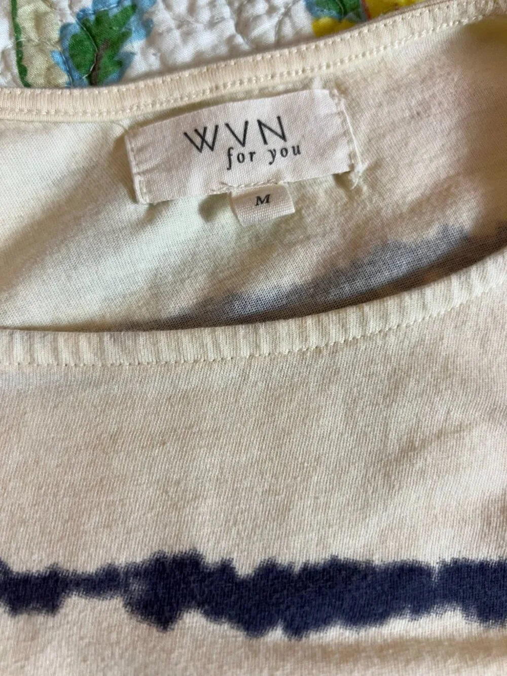 WVN For You Boho Cream Tie Dye Striped Organic Cotton Sleeveless Maxi Dress | M
